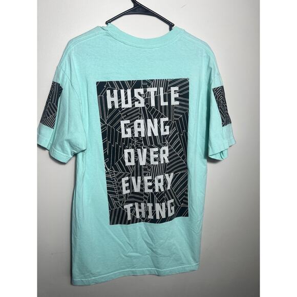 Hustle Gang Trap Uniform Sporting Goods Distressed Indian Chief T Shirt Size L - Picture 4 of 6